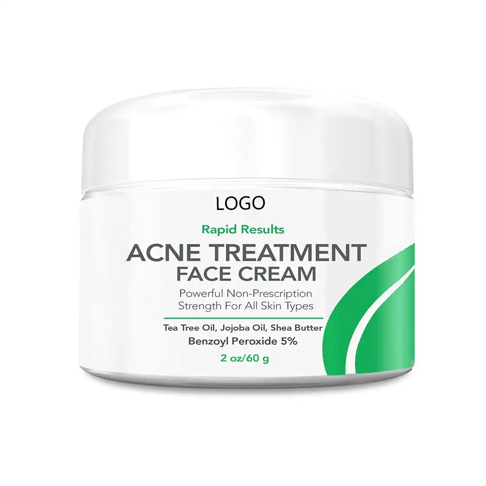 Private Label Schönheit Hautpflege Benzo yl peroxid Creme Akne-Behandlungs creme Anti-Akne-Pickel mit Teebaumöl