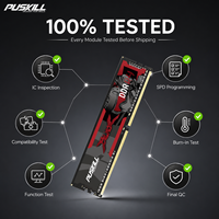 PUSKILL Venta al por Mayor de Fábrica, Memoria RAM DDR4 para Escritorio, 8GB 16GB 32GB 2666MHz 3200MHz, Módulo de Memoria para PC, Compatible con Intel y AMD, Gama Completa