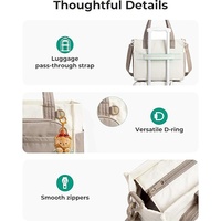 Sac fourre-tout de voyage décontracté et moderne en nylon matelassé OEM avec compartiment pour ordinateur portable et sangle réglable pour enseignants, infirmières et femmes actives