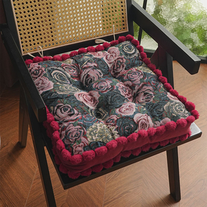 Cojín Elevado y Acolchado de Lino y Algodón con Diseño Retro de Pintura al Óleo para Silla Otomana, Mesa de Comedor y Silla Tatami - Product Image 3