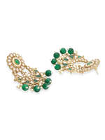 Ensemble collier et boucles d'oreilles de luxe en pierre AD plaqué or 14 carats, disponible en plusieurs couleurs, pour femme, idéal pour fiançailles, mariages et soirées.