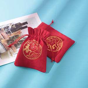 Nueva llegada: Bolsa de microfibra de terciopelo reciclable personalizada con cordón, ideal para joyería, monedas y collares. ¡Gran oferta! - Product Image 5