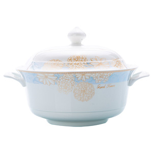 ชุดจานชามเซรามิกขอบทอง18/38/56/60ชิ้นหรูหราสำหรับใช้ในบ้านและร้านอาหาร - Product Image 6