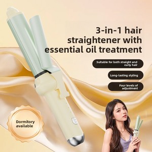 Lisseur et boucleur <span class=keywords><strong>2</strong></span>-en-1, design ours mignon, mini fer à lisser portable de voyage, température constante pour filles et étudiantes - Product Image 2