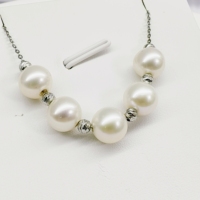 Collier minimaliste en argent sterling 925 pur avec pendentif perle délicat pour filles