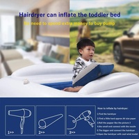 Ensemble de lit gonflable de voyage pour enfants avec côtés surélevés et pompe à Air électrique à remplissage rapide 120V