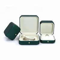 GR Boîte à bijoux professionnelle en velours de luxe personnalisée avec logo pour rangement de bagues, pendentifs, colliers et bracelets