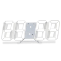 Jam dinding Digital LED 3D, elektronik plastik Display temperatur meja desain Modern