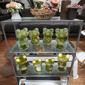 농가 태양열 정원 장식 창조적 인 내구성 수지 및 폴리레진 미어캣/집들이 선물을위한 몽구스 동상 - Product Image 4