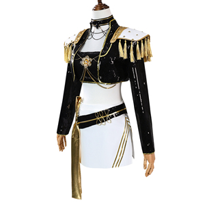 Ecowalson Kpop <span class=keywords><strong>Devil</strong></span> Hunting Group Cos ropa Anime animación juego de rol negro Oro cantando ropa Mira Cosplay ropa - Product Image 3