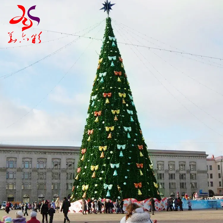 christmas decorations outdoor Top 3D outdoor giant metal spiral lighted led PVC Christmas tree