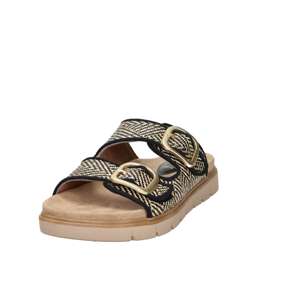 Sandales plates pour femmes Jana, noir beige, taille 39, avec boucle, confortables et faciles à enfiler - Product Image 5