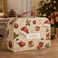 Boîte à jouets pour enfants en carton rigide avec poignée, impression personnalisée, emballage cadeau de Noël, valise pour bébé, boîte de naissance