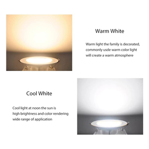 Plafonnier encastré LED SMD 5W en aluminium moderne, température de couleur réglable, écologique, facile à installer pour la maison et le bureau - Product Image 2