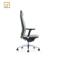 U-best — chaise de bureau blanche à gaz avec roulettes, fauteuil de patron, avec accoudoir 3D, blanc