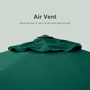 Sombrilla de 10 pies para Patio, mesa de exterior, Mercado para jardín, playa, con botón de inclinación automático - Product Image 3