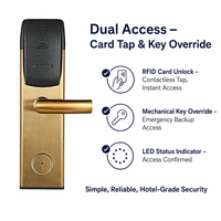 Cerradura Electrónica Inteligente para Puerta de Hotel, Software de Gestión Gratuito, Cerradura de Tarjeta Inteligente de Alta Calidad, Cerradura de Seguridad para Habitaciones de Hotel