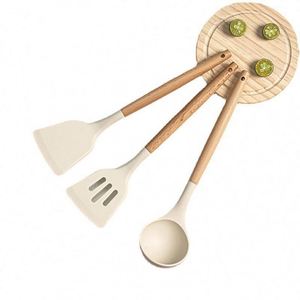 Ustensiles de cuisine en silicone anti-brûlure haute température, spatule de cuisson antiadhésive, cuillère à soupe de cuisine, spatule chinoise domestique - Product Image 1