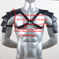Armure d'épaule de guerrier médiéval pour hommes pour les jeux de rôle LARP, sangle de poitrine réglable, combinaison sexy en cuir PU