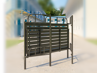 Mobilier scolaire dortoir double lit superposé pliant en métal pour étudiant