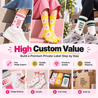 Chaussettes pour femmes 2027 M&F OEM avec logo personnalisé, chaussettes en coton imprimées de dessins animés, chaussettes de sport de créateur, calcetine, chaussettes pour femmes