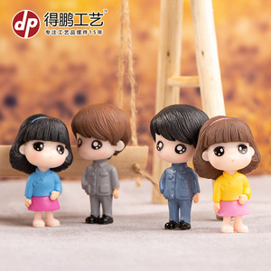 ตุ๊กตาการ์ตูนคู่รักตกแต่ง PVC มินิฟิกเกอร์สำหรับห้องนั่งเล่นของขวัญวันเกิดรูปร่างไม่สม่ำเสมอ D1440 - Product Image 3