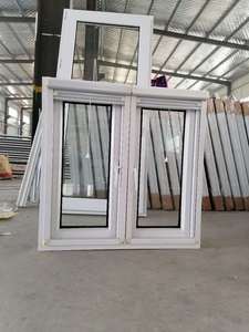 Fenêtre à battant <span class=keywords><strong>en</strong></span> PVC/UPVC au design moderne, <span class=keywords><strong>triple</strong></span> vitrage Low-E, résistante aux ouragans, avec <span class=keywords><strong>kit</strong></span> de quincaillerie pour bâtiment commercial - Product Image 3