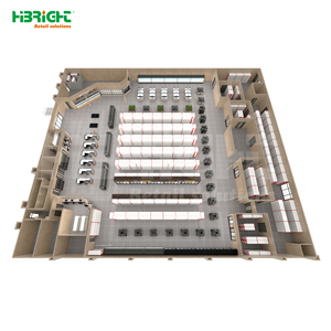 Metallic Heavy Duty Retail <b>Display</b> Rack with Wall Mount for Supermarket Full Store Setup - Product Image 3