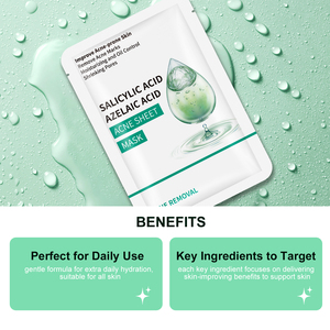 10 unids/caja <span class=keywords><strong>de</strong></span> ácido salicílico orgánico Natural, máscara antiacné, máscara Facial hidratante, Control <span class=keywords><strong>de</strong></span> aceite, máscara facial para el cuidado <span class=keywords><strong>de</strong></span> la piel - Product Image 3