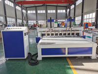 Machine de fraisage CNC multi-têtes pour le travail du bois, gravure, sculpture, Chine, contrôle Syntec Richauto, moteur essentiel, pompe à engrenages