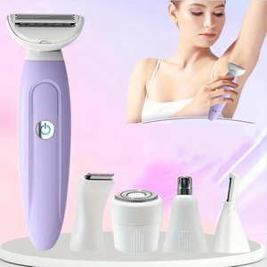 Rasoir électrique pour femmes tondeuse à cheveux pour bikini jambes femmes rasage sourcils lèvres corps bras aisselles épilation faciale 5 en 1 Kit - Product Image 3