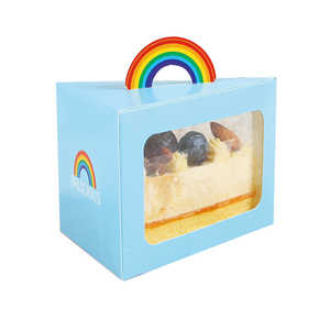 Wholesale Triangle Packaging Cheesecake Cake Slice Pastry Portable Gift Boxes With Clear Window