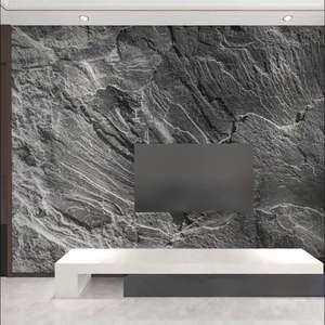 3D Relief Pierre Ardoise Papier Peint Film Et Télévision Décoration Haut De Gamme Salon Chambre Chevet Tv Fond Mur - Product Image 1