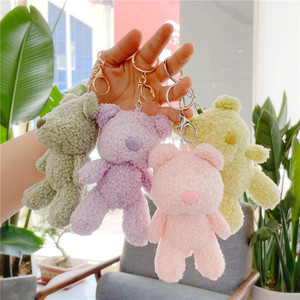 Cute Soft Mini Plush Light Keychain-Eco-Friendly 3D Shape Cartoon Anime Design with Embossing Printing Durable & Portable