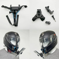 Support de mentonnière rotatif Gohoda 5-en-1 pour casque de moto avec sangle pour téléphone portable et caméra d'action GoPro Hero