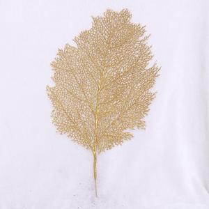 Decorazione artificiale del giardino con il ramo della foglia decorato albero <span class=keywords><strong>di</strong></span> natale promozionale <span class=keywords><strong>di</strong></span> scintillio dell'oro - Product Image 1