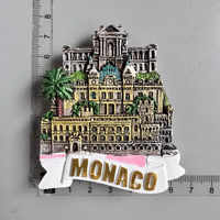 Aimant de réfrigérateur personnalisé avec logo Monaco Bulgarie, souvenir touristique, aimant de réfrigérateur en résine 3D, autocollant