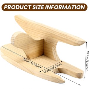 Herramienta de planchado de madera maciza para costuras y esquinas de cuellos, placa de presión para confección de prendas, amarillo claro 0528 - Product Image 3