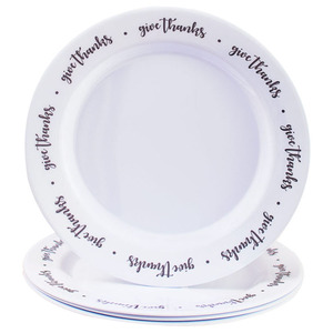 Jour de Thanksgiving BRICOLAGE mélamine donnant assiettes luxe - Product Image 1