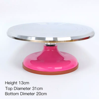 Fournitures de décoration de petits gâteaux support à gâteaux rotatif personnalisé Table rotative en alliage d'aluminium support à gâteaux rotatif de 12 pouces