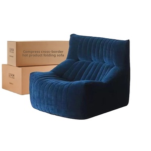 Elegante Divano Monoposto in Tessuto Floccato per Soggiorno, Divano Senza Struttura Imbottito in Spugna Sottovuoto, Divani Lounge di <span class=keywords><strong>Design</strong></span> - Product Image 3