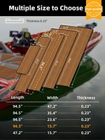 Revêtement de pont en mousse EVA pour bateau, imitation teck, revêtement de pont marin, tapis marin pour bateau à moteur, camping-car, yacht, kayak, planche de surf, 94,5''x 15,7''