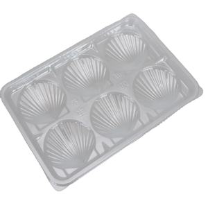 <span class=keywords><strong>Plateau</strong></span> d'emballage jetable en PET /PP, 1 pièce, 6 trous, pour emballage de mer fraîche, avec boîte à aliments en plastique personnalisable - Product Image 1