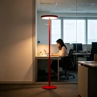 Lampe de sol moderne pour salon ou bureau, abat-jour en aluminium, commande tactile, variateur d'intensité, LED 60W/80W, 3000K-6000K, garantie 3 ans