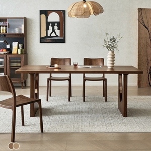 Table à manger en bois massif personnalisable épaissie grande <span class=keywords><strong>planche</strong></span> pour hôtel appartement villa-table à thé pour restaurant ou usage domestique - Product Image 3