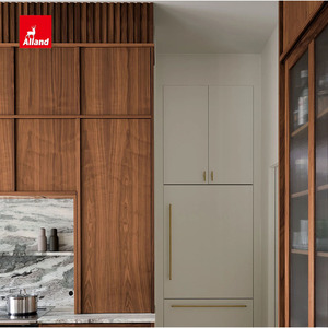 Gabinetes <span class=keywords><strong>de</strong></span> Cocina Modernos Nórdicos <span class=keywords><strong>con</strong></span> Chapa <span class=keywords><strong>de</strong></span> Nogal Oscuro, Aparador <span class=keywords><strong>de</strong></span> Cocina Delgado Estilo Wabi Sabi <span class=keywords><strong>con</strong></span> Puertas <span class=keywords><strong>de</strong></span> Gabinete <span class=keywords><strong>de</strong></span> Despensa <span class=keywords><strong>con</strong></span> Chapa <span class=keywords><strong>de</strong></span> Roble - Product Image 4