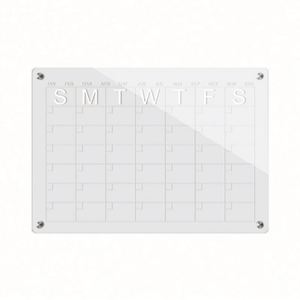Magnetic Acrylic Customizable Multifunction <b>Calendar</b> Fridge Monthly Weekly Reusable Planner Whiteboard Custom Logo Promotional - Product Image 1
