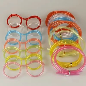 <b>Straw</b> Glasses Funny Soft PVC Glasses Flexible Drinking <b>Straws</b> Kids Party Supplies Bar Supplies Creativity Toy Kids Gift - Product Image 2