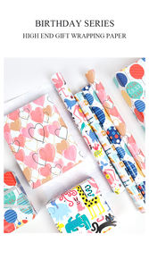 2025 papier d'emballage de cadeau d'anniversaire d'enfants 43*300 cm emballage de papier d'emballage - Product Image 2