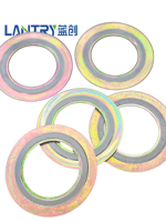 Joint plat en graphite enroulé en spirale de forme annulaire en acier inoxydable haute résistance résistant aux hautes températures, épaisseur 2 mm